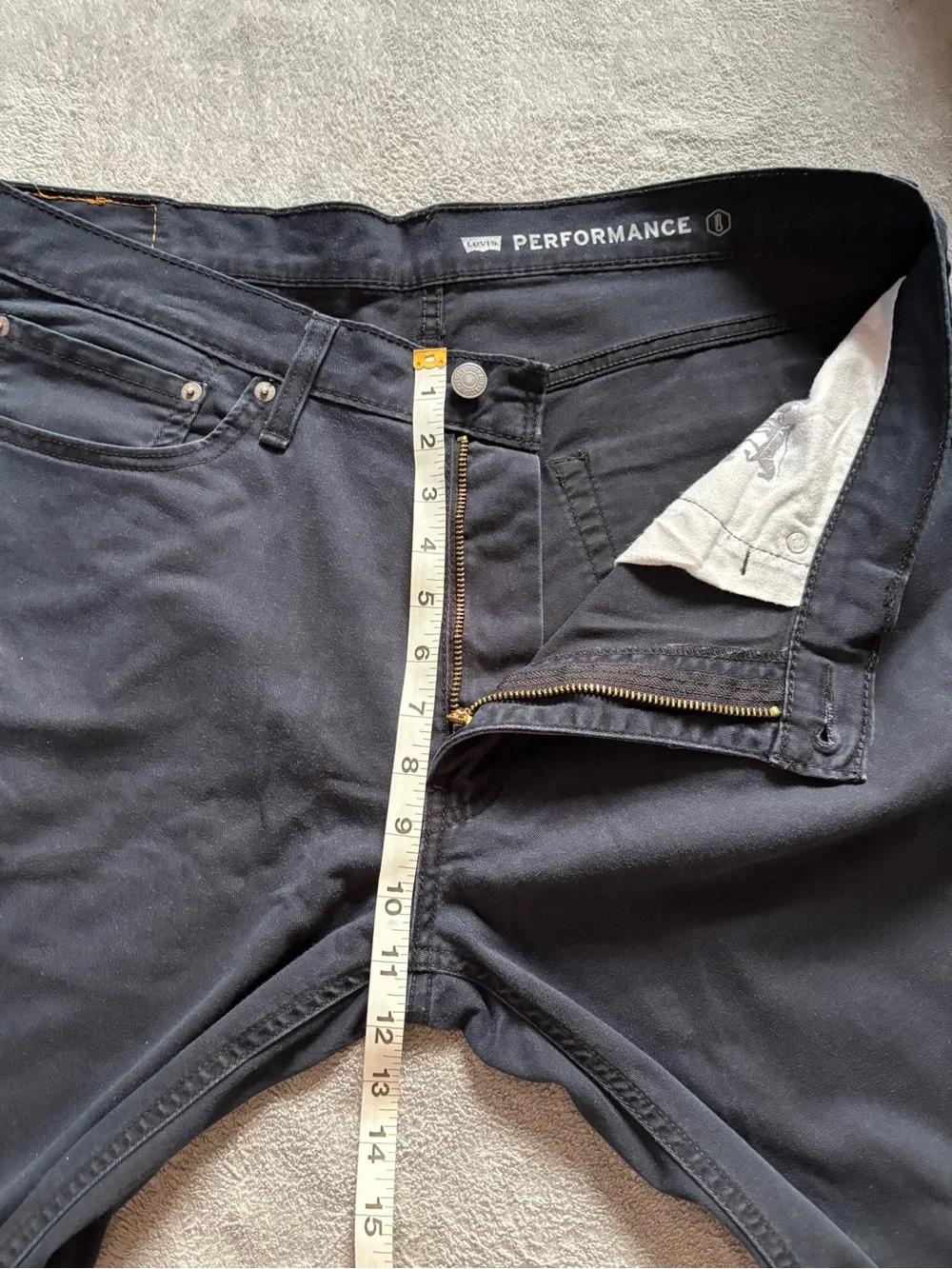 Levi's 541 Jeans Mens 36x30 Gray Tapered Performance Denim Charcoal Wash Pants